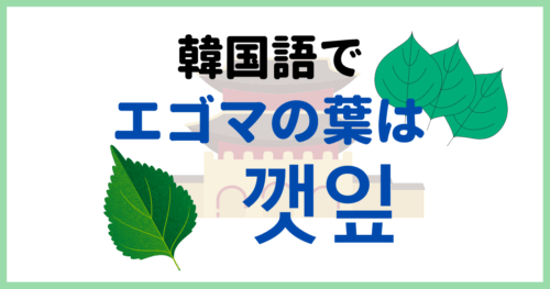 「エゴマの葉」って韓国語なんていうの？発音が要注意！