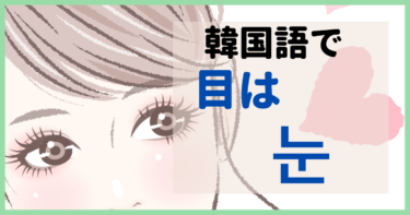 韓国語で「目」って何ていう？一重、奥二重、二重ってどういう？majitsulog.com